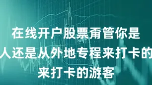 在线开户股票甭管你是本地人还是从外地专程来打卡的游客